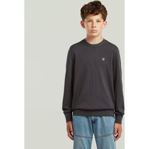 Basic Crewknit Sweater voor jongens - Donkerblauw - jongens