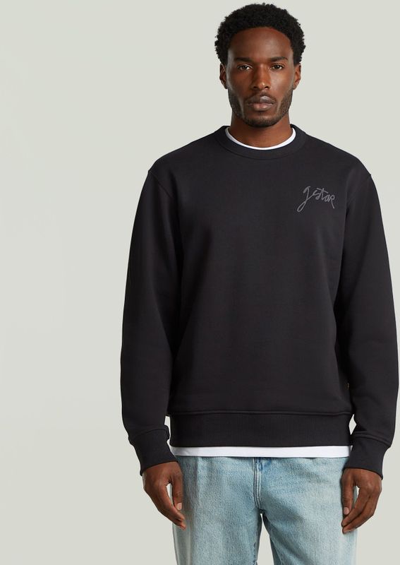 Script Sweater - Zwart - Heren