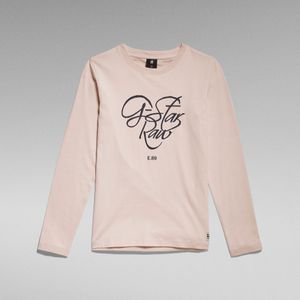 Kids Long Sleeve T-Shirt Signature - Roze - meisjes