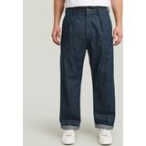 Pleated Chino Relaxed Neo Raw Jeans - Donkerblauw - Heren