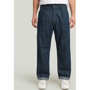 Pleated Chino Relaxed Neo Raw Jeans - Donkerblauw - Heren