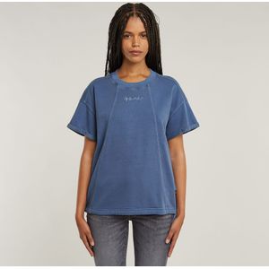 Overdyed Seam Details Sweater - Midden blauw - Dames