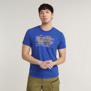 Framed Palm Originals T-Shirt - Midden blauw - Heren
