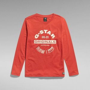 Kids Long Sleeve T-Shirt Originals Graphic - Rood - jongens