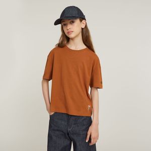 Kids Top Loose Crop - Bruin - meisjes