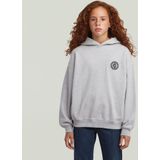 G-STAR - Sweatshirt - Lichtgrijs - Met Capuchon - Logoprint