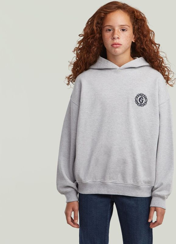 G-STAR - Sweatshirt - Lichtgrijs - Met Capuchon - Logoprint