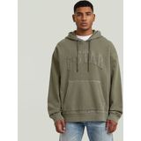 Applique Relaxed Hoodie Sweater - Bruin - Heren