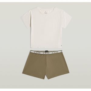 Tee en Short Pyjama Set - Meerkleurig - Dames