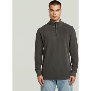 Overdyed Half Zip Tweeter - Grijs - Heren