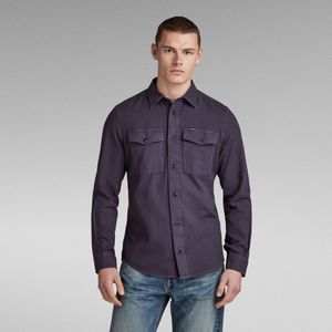 Marine Slim Shirt - Paars - Heren