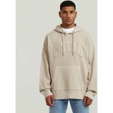 Applique Relaxed Hoodie Sweater - Beige - Heren