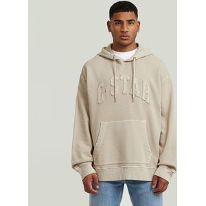 Applique Relaxed Hoodie Sweater - Beige - Heren