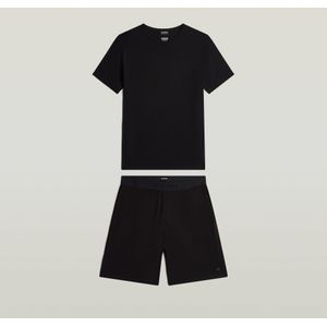 Tee en Short Pyjama Set - Zwart - Heren