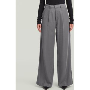 Fluid Wide Leg Broek - Grijs - Dames