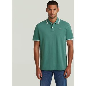 Chest Logo Striped Polo - Groen - Heren