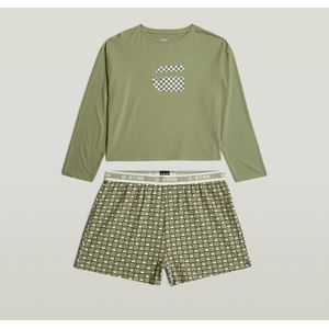 Tee en Short Pyjama Set - Meerkleurig - Dames