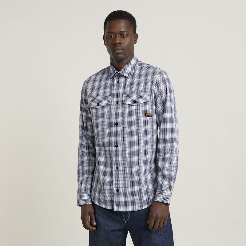 Marine Slim Shirt - Meerkleurig - Heren