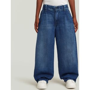 Pleated Barrel Chino Loose Jeans voor meisjes - Midden blauw - meisjes