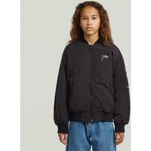 Gewatteerd Bomberjack voor meisjes - Zwart - meisjes