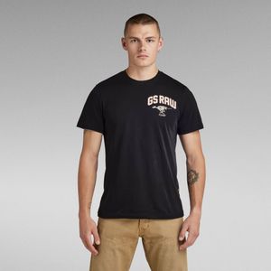 Skeleton Dog Chest Graphic Slim T-Shirt - Zwart - Heren