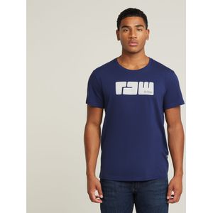 RAW Puff T-Shirt - Midden blauw - Heren