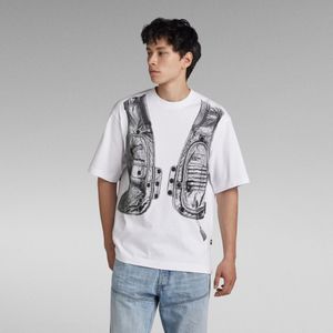 Archive Vest Boxy T-Shirt - Wit - Heren