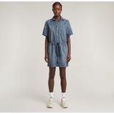Easy Short Jumpsuit - Midden blauw - Dames