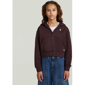 AR Hooded Zipp Cropped Cardigan voor meisjes - Bruin - meisjes