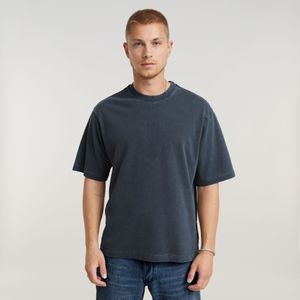 Overdyed Center Chest Boxy T-Shirt - Grijs - Heren