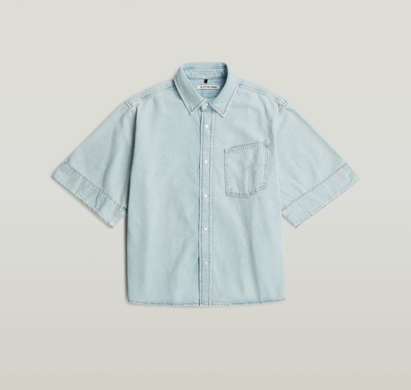 Carter One Pocket Denim Overhemd - Lichtblauw - Dames