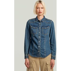 3301 Overhemd - Midden blauw - Dames