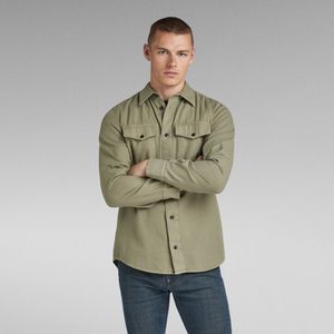 Marine Slim Shirt - Groen - Heren