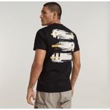 RAW Painted Back Graphic T-Shirt - Zwart - Heren