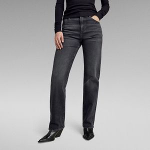 Viktoria High Straight Jeans - Zwart - Dames