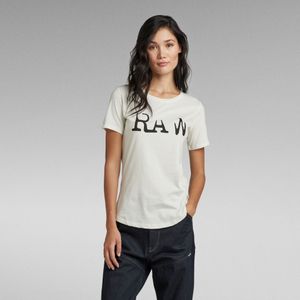 Raw Optic Slim T-Shirt - Lichtblauw - Dames