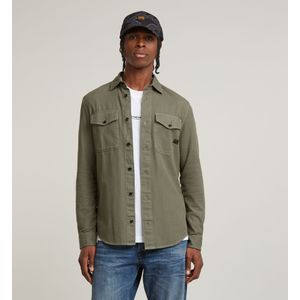 Marine Slim Shirt - Groen - Heren