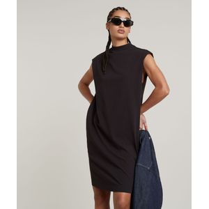 Riveted Loose Mouwloze Jurk - Zwart - Dames