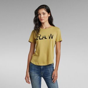 Raw Optic Slim T-Shirt - Geel - Dames