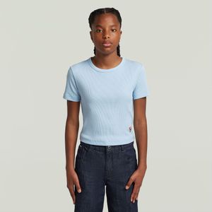 Slim Crop T-shirt Meisjes - Lichtblauw - meisjes