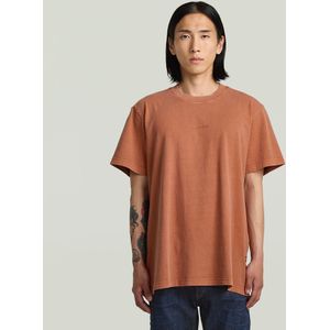 Overdyed Center Chest T-shirt - Rood - Heren