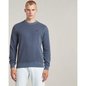 Overdyed Sweater - Midden blauw - Heren