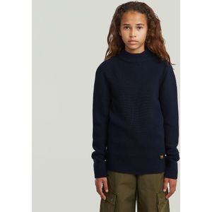 Vest Crew Button voor meisjes - Donkerblauw - meisjes