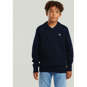 Trui Rag V Neck voor jongens - Donkerblauw - jongens