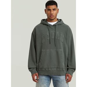 Applique Relaxed Hoodie Sweater - Zwart - Heren