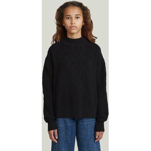 Vest Modern Cableknit voor meisjes - Zwart - meisjes