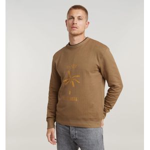 Musa Palm Stencil Sweater - Beige - Heren