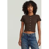 G-STAR Gebreid vest  kastanjebruin