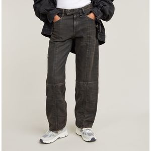 Judee Biker Low Waist Loose Jeans - Bruin - Dames