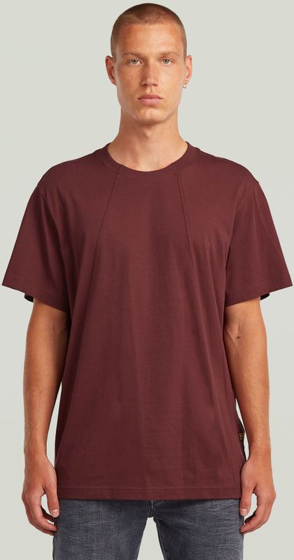 A Line Loose T-Shirt - Rood - Heren